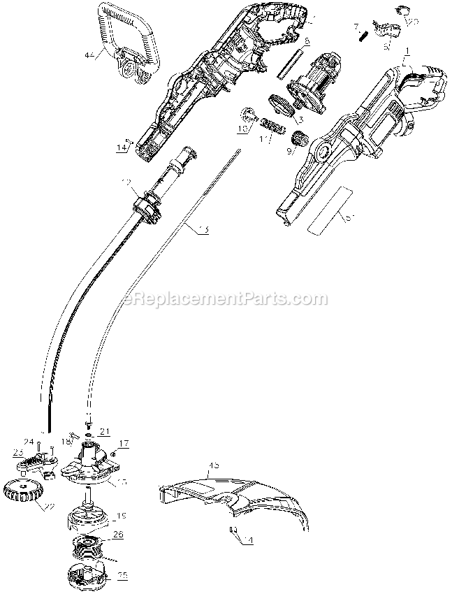 Black and Decker GH3000 (Type 2) String Trimmer Power Tool Page A Diagram